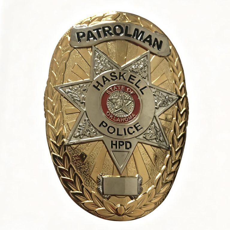 Haskell Patrolman Police Badge