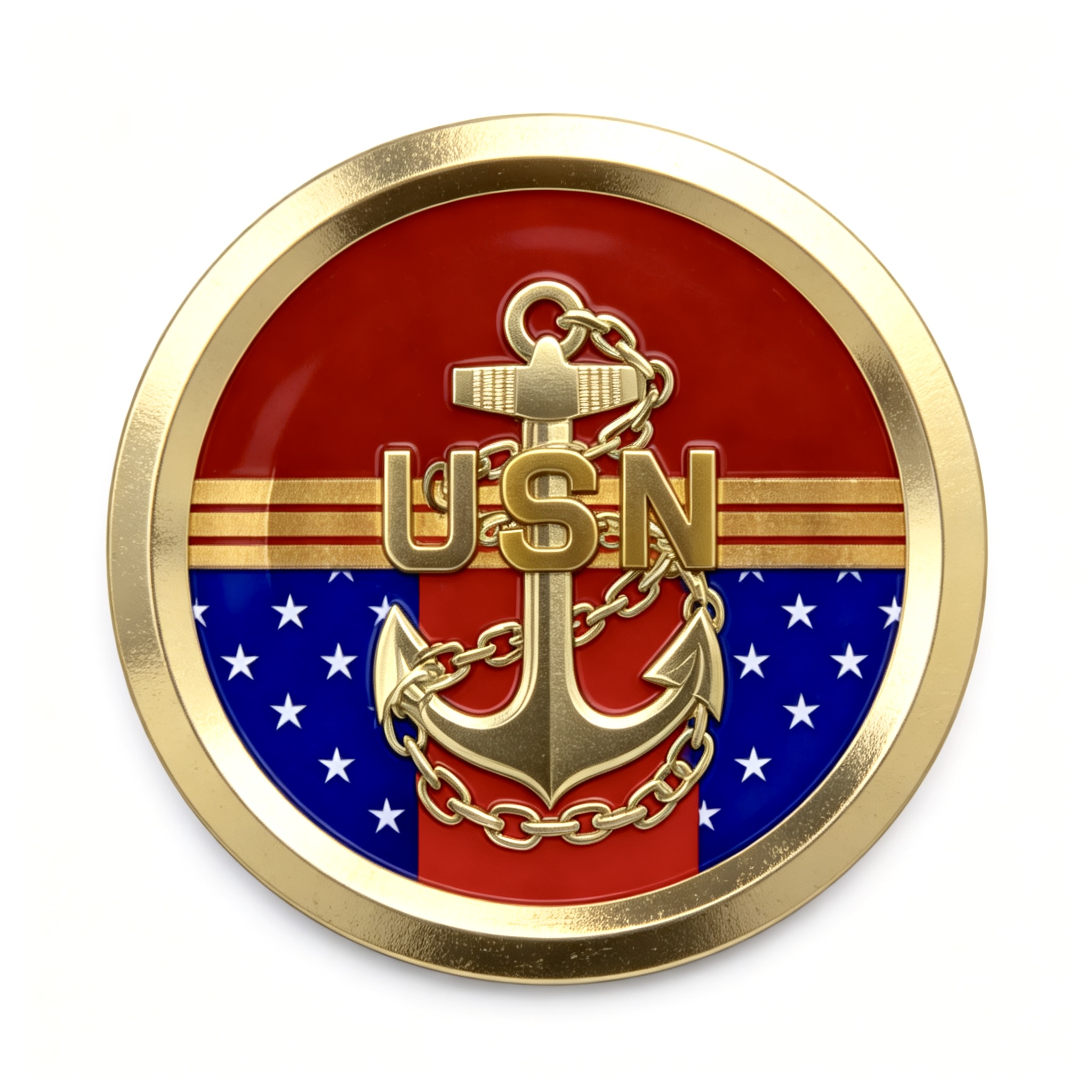 USN Flag Series Adhesive Badge