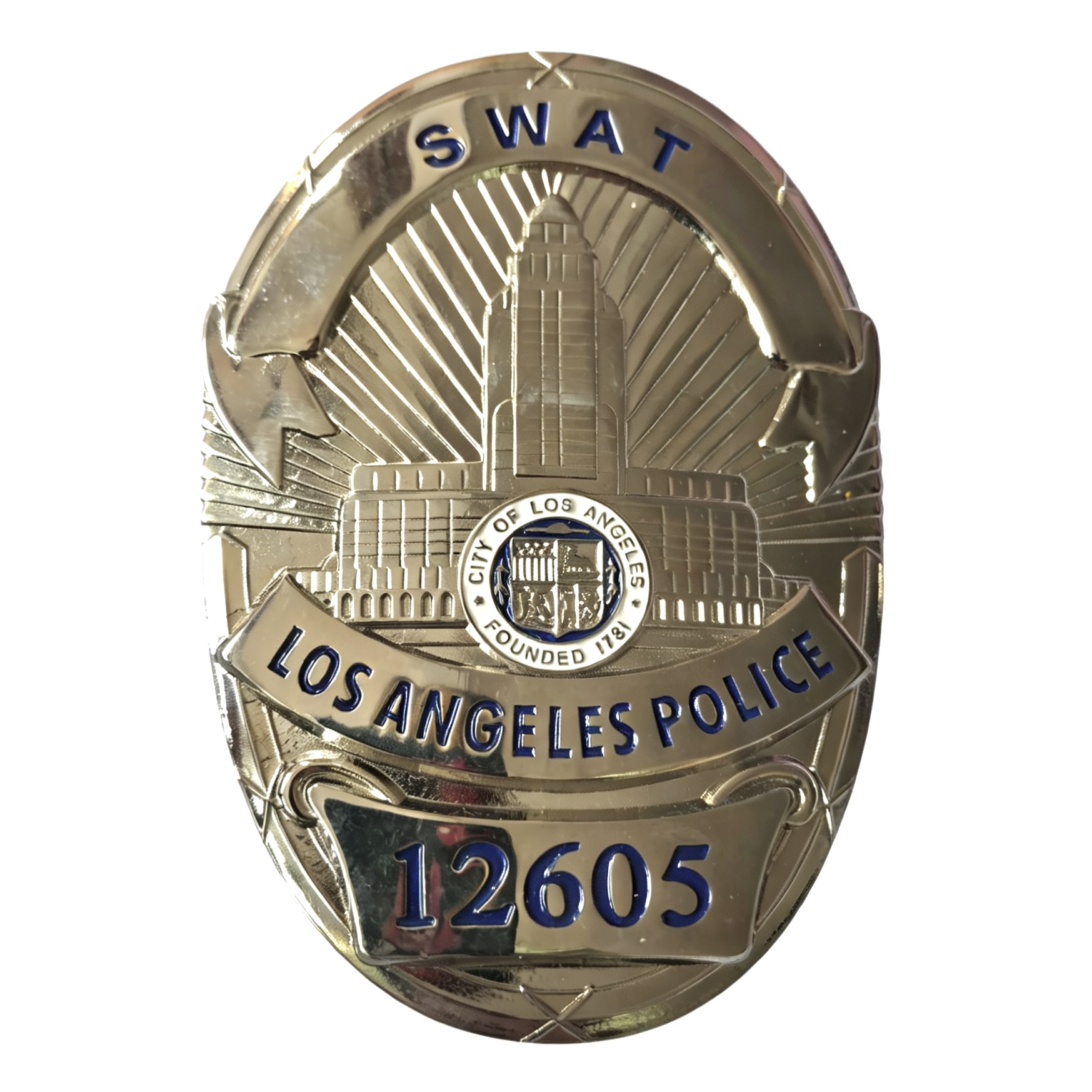 LAPD 1781 Oval Shield Badge