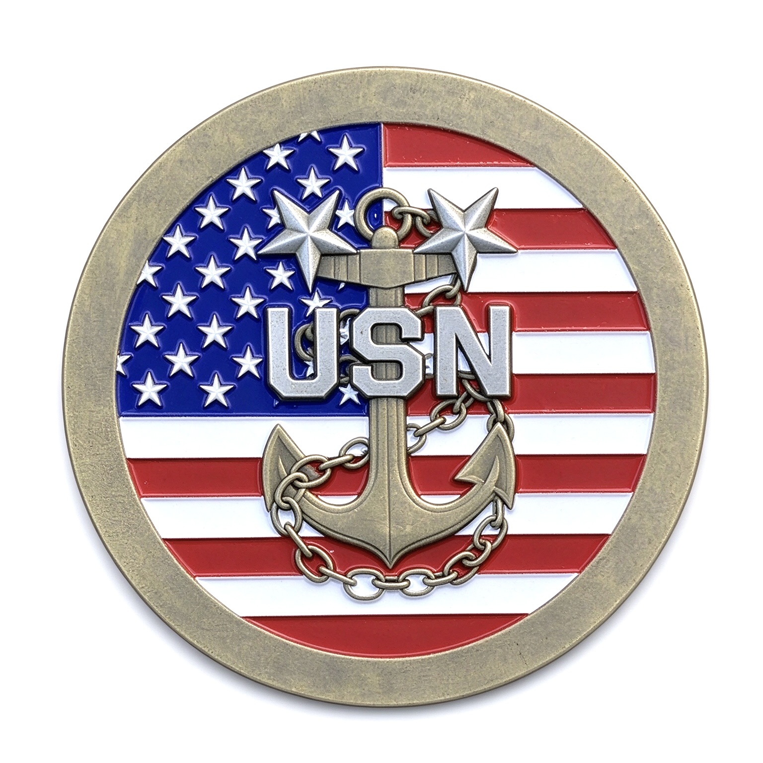 USN Flag Anchor Badge