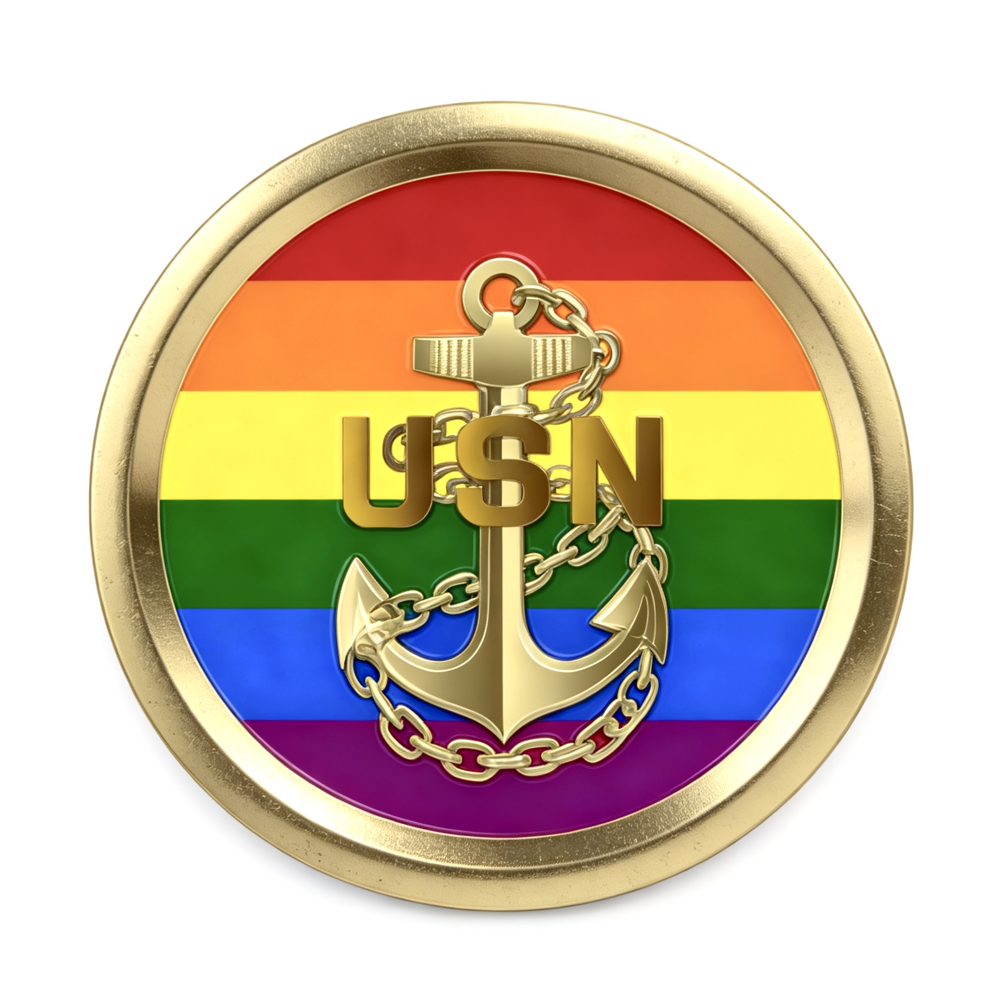 USN Flag Series Adhesive Badge
