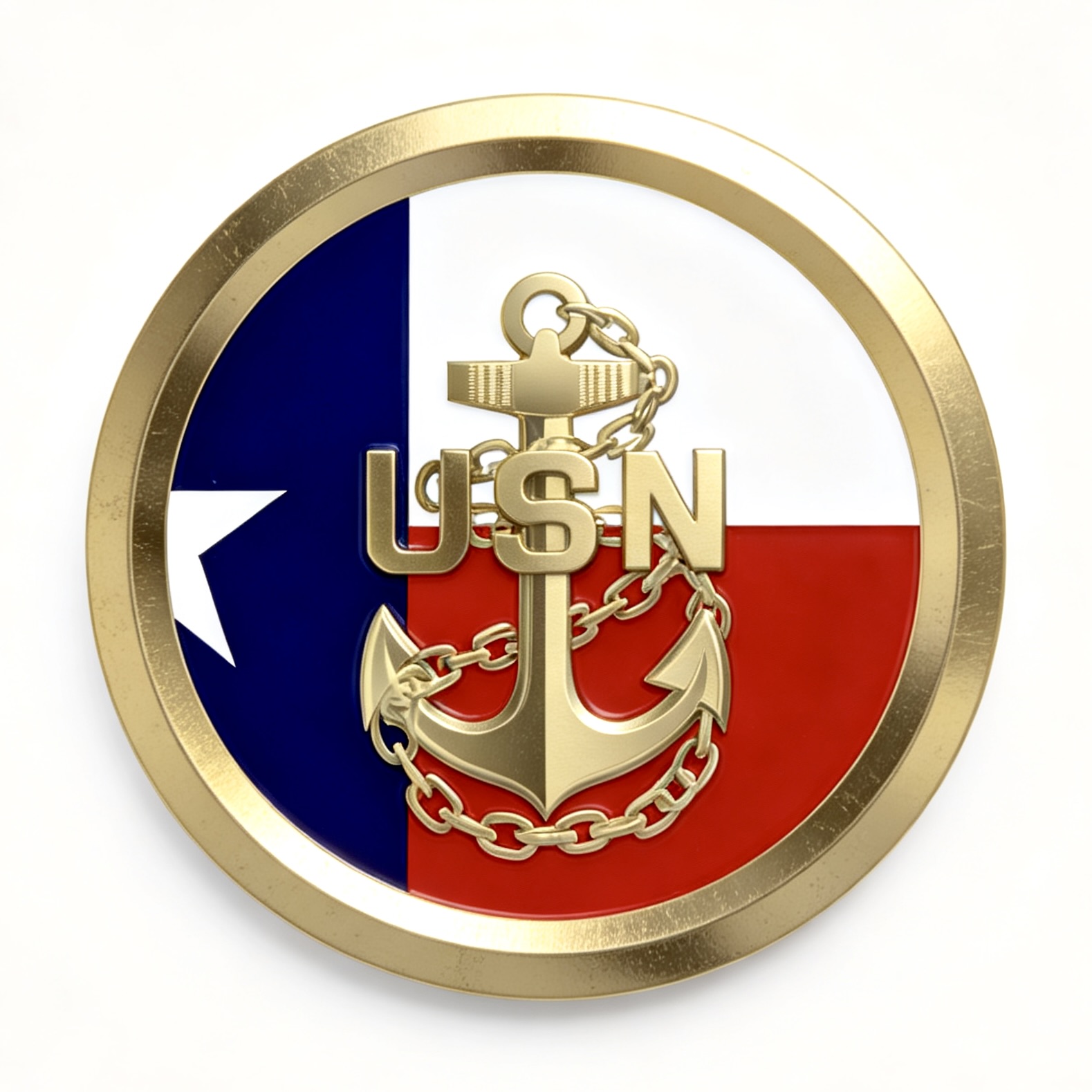 USN Flag Series Adhesive Badge