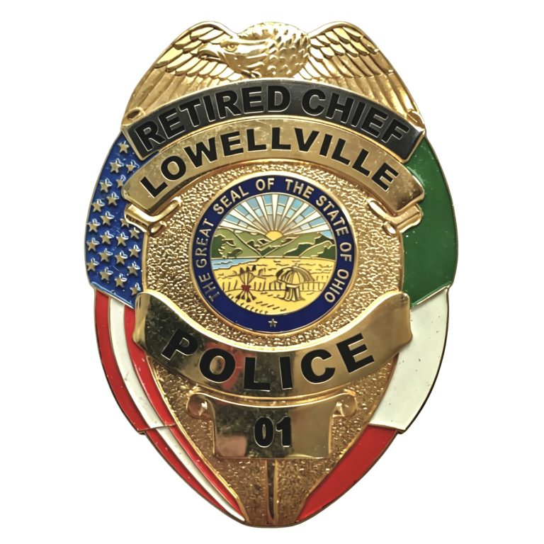 Lowellville Retired Chief 01 Badge