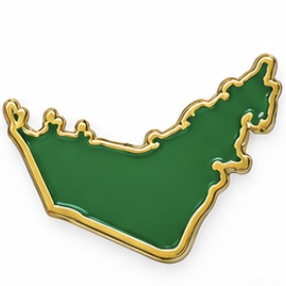 UAE Map Metal Phone Sticker Badge
