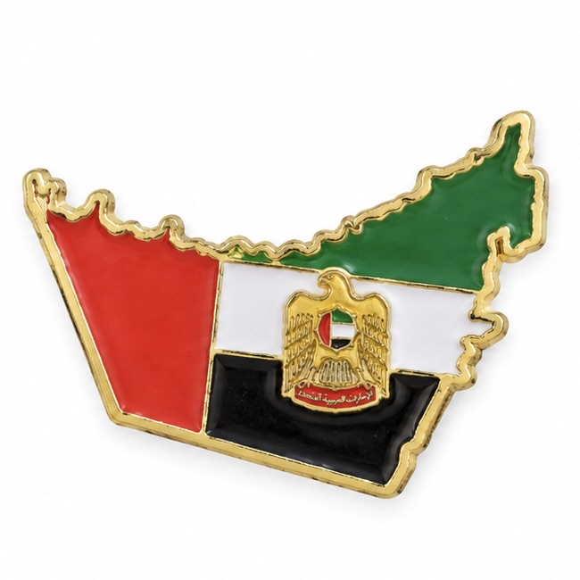 UAE Map Metal Phone Sticker Badge